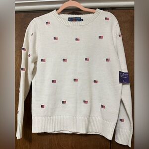 Kiel James Patrick - Grande Ole Flag Sweater, white NWT. Medium